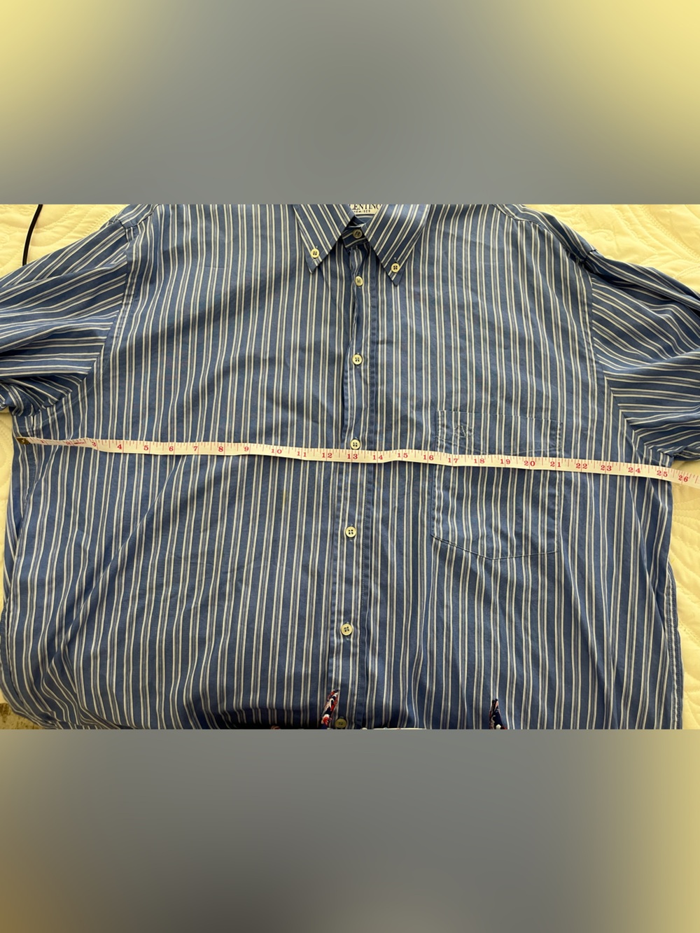 Valentino Men’s Blue Striped Button-Down Shirt size xl - Picture 6 of 9